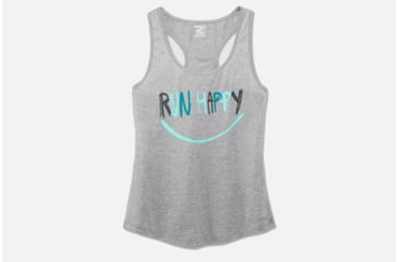 Image of Brooks Distance Women's Tank, Heather Sterling/Ocean Smile R, Medium 221260-Heather Sterling/Ocean Smile R-M