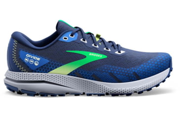 Image of Brooks Divide 3 Running Shoes - Mens, Blue/Green/Grey, 13.0, 1103811D436.130