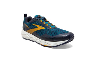 Image of Brooks Divide Trailrunning Shoe - Mens, Lagoon/Navy/Golden Rod, 8D, 1103331D435.080