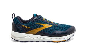 Image of Brooks Divide Trailrunning Shoe - Mens, Lagoon/Navy/Golden Rod, 8D, 1103331D435.080