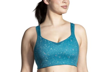 Image of Brooks Drive Convertible Run Bra - Womens, Lagoon Speckle Print, 32DD, 350081464.0322D