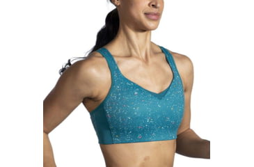 Image of Brooks Drive Convertible Run Bra - Womens, Lagoon Speckle Print, 32DD, 350081464.0322D