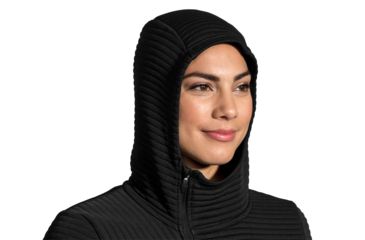 Image of Brooks Fly-By Hoodie - Womens, Black, XS, 221379001.02