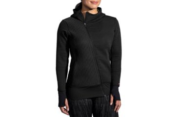 Image of Brooks Fly-By Hoodie - Womens, Black, XS, 221379001.02