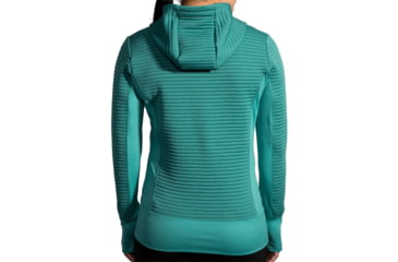 Image of Brooks Fly-By Hoodie - Womens, Teal, L, 221379426.035