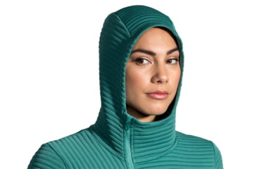 Image of Brooks Fly-By Hoodie - Womens, Teal, L, 221379426.035