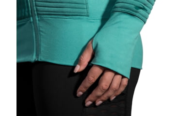 Image of Brooks Fly-By Hoodie - Womens, Teal, L, 221379426.035