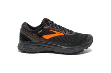 Image of Brooks Ghost 11 GTX Road Running Shoes - Mens, Black/Orange/Ebony, Medium, 10 US, 1102871D038.100