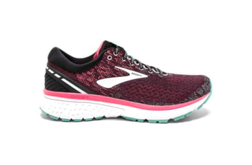 Image of Brooks Ghost 11 Road Running Shoes - Womens, Black/Pink/Aqua, Medium, 5 US, 1202771B017.050