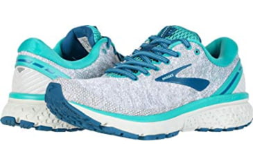 Image of Brooks Ghost 11 Road Running Shoes - Womens, White/Grey/Latigo, Medium, 7, 1202771B118.070