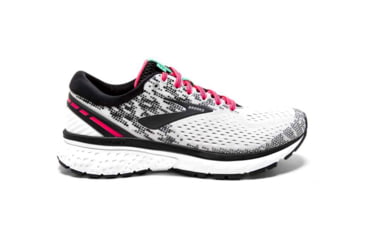 Image of Brooks Ghost 11 Road Running Shoes - Womens, White/Pink/Black, Medium, 5 US, 1202771B192.050