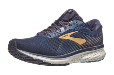 Image of Brooks Ghost 12 - Mens, Navy/Deep Water/Gold, Medium, 8.5, 1103161D489.085