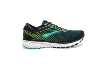 Image of Brooks Ghost 12 Road Running Shoe - Mens, Black/Lime/Blue Grass, Narrow, 8.0, 1103161B018.080