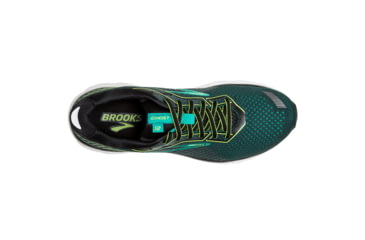 Image of Brooks Ghost 12 Road Running Shoe - Mens, Black/Lime/Blue Grass, Narrow, 8.0, 1103161B018.080