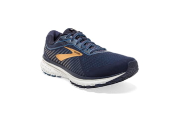 Image of Brooks Ghost 12 Road Running Shoe - Mens, Navy/Deep Water/Gold, 9D, 1103161D489.090