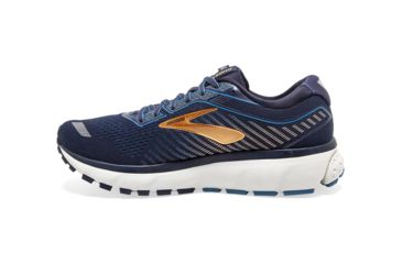Image of Brooks Ghost 12 Road Running Shoe - Mens, Navy/Deep Water/Gold, 9D, 1103161D489.090
