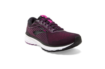 Image of Brooks Ghost 12 Road Running Shoe - Womens, Black/Hollyhock/Pink, 7B, 1203051B063.070
