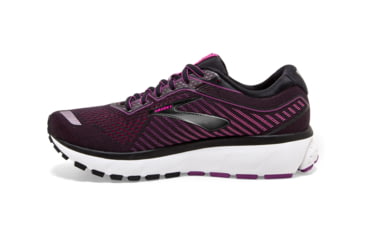 Image of Brooks Ghost 12 Road Running Shoe - Womens, Black/Hollyhock/Pink, 7B, 1203051B063.070