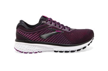 Image of Brooks Ghost 12 Road Running Shoe - Womens, Black/Hollyhock/Pink, 7B, 1203051B063.070