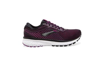 Image of Brooks Ghost 12 Road Running Shoe - Womens, Black/Hollyhock/Pink, Medium, 11.0, 1203051B063.110
