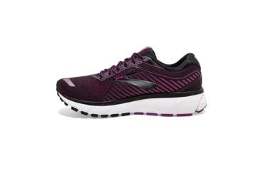 Image of Brooks Ghost 12 Road Running Shoe - Womens, Black/Hollyhock/Pink, Medium, 11.0, 1203051B063.110