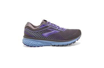 Image of Brooks Ghost 12 Road Running Shoe - Womens, Shark/Violet/Bel Air Blue, Medium, 5.0, 1203051B097.050