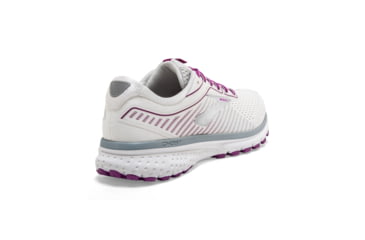 Image of Brooks Ghost 12 Road Running Shoe - Womens, White/Grey/Hollyhock, Medium, 5.0, 1203051B186.050