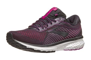 Image of Brooks Ghost 12 - Womens, Black/Hollyhock/Pink, Medium, 6.0, 1203051B063.060