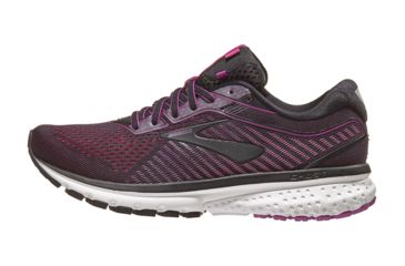 Image of Brooks Ghost 12 - Womens, Black/Hollyhock/Pink, Medium, 6.0, 1203051B063.060
