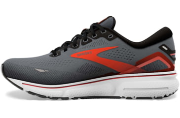 Image of Brooks Ghost 15 Running Shoes - Mens, Ebony/Black/Spicy Orange, 8.0, 1103931D024.080