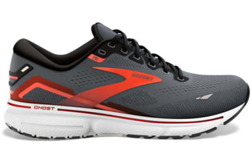Image of Brooks Ghost 15 Running Shoes - Mens, Ebony/Black/Spicy Orange, 8.0, 1103931D024.080