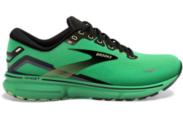 Image of Brooks Ghost 15 Running Shoes - Mens, Green/Black/Sharp Green, 8.0, 1103931D360.080