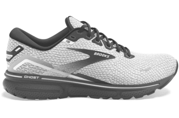 Image of Brooks Ghost 15 Running Shoes - Mens, White/Black, 7.5, 1103931D121.075