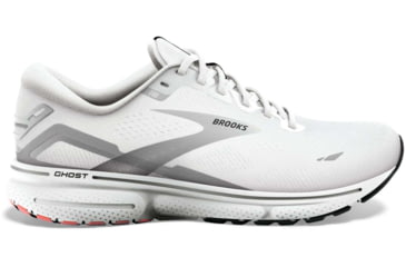 Image of Brooks Ghost 15 Running Shoes - Mens, White/Black/Flame, 15.0, 1103931D184.150