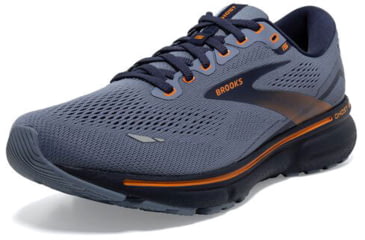 Image of Brooks Ghost 15 Running Shoes - Mens, Wide, Flintstone/Peacoat/Oak, 9.0, 1103932E025.090