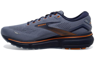 Image of Brooks Ghost 15 Running Shoes - Mens, Wide, Flintstone/Peacoat/Oak, 9.0, 1103932E025.090