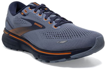 Image of Brooks Ghost 15 Running Shoes - Mens, Wide, Flintstone/Peacoat/Oak, 9.0, 1103932E025.090