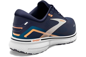 Image of Brooks Ghost 15 Running Shoes - Mens, Wide, Peacoat/Blue/Orange Pop, 9.0, 1103932E439.090