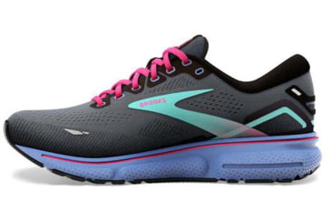 Image of Brooks Ghost 15 Running Shoes - Womens, Medium, Black/Blue/Aruba, 10.0, 1203801B079.100