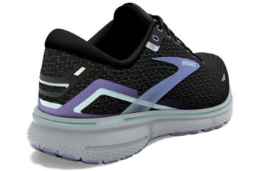 Image of Brooks Ghost 15 Running Shoes - Womens, Medium, Black/Jacaranda/Salt, 6.0, 1203801B011.060