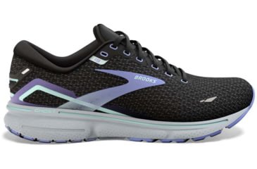 Image of Brooks Ghost 15 Running Shoes - Womens, Medium, Black/Jacaranda/Salt, 6.0, 1203801B011.060