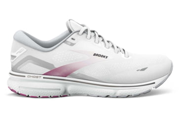 Image of Brooks Ghost 15 Running Shoes - Womens, Medium, White/Oyster/Viola, 7.0, 1203801B195.070
