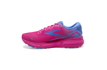 Image of Brooks Ghost 15 Running Shoes - Womens, Pink Glo/Blue/Fuchsia, 6 Narrow, 1203801B606.060