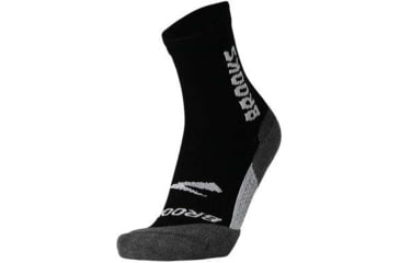 Image of Brooks Ghost Crew Sock, Black/BR Crew, L, 280495039.035