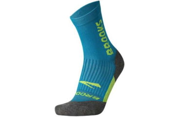 Image of Brooks Ghost Crew Sock, Lagoon/BR Crew, M, 280495497.030
