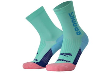 Image of Brooks Ghost Crew Sock, Salt Air/BR Crew, L, 280495424.035