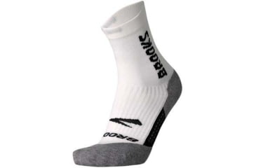 Image of Brooks Ghost Crew Sock, White/BR Crew, L, 280495161.035