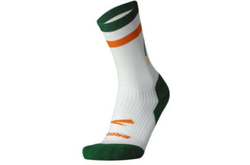 Image of Brooks Ghost Crew Sock, White/Run Lucky, S, 280495162.025