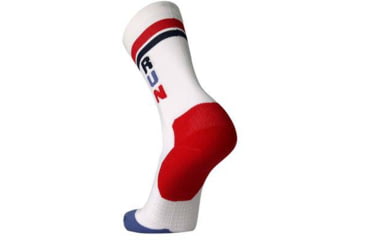 Image of Brooks Ghost Crew Sock, White/Run USA, S, 280495107.025
