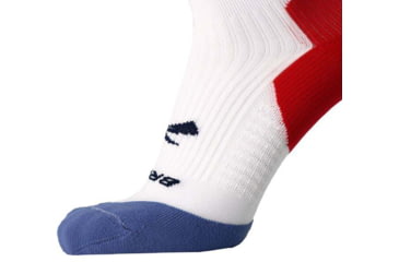 Image of Brooks Ghost Crew Sock, White/Run USA, S, 280495107.025